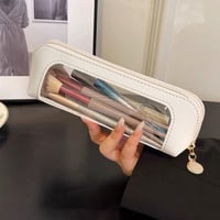 Portable Transparent Window Storage Bag (Yellow + Pink + Off White)
