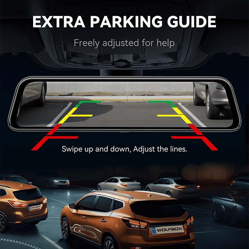 2K Rearview Mirror Streaming Media Dash Cam