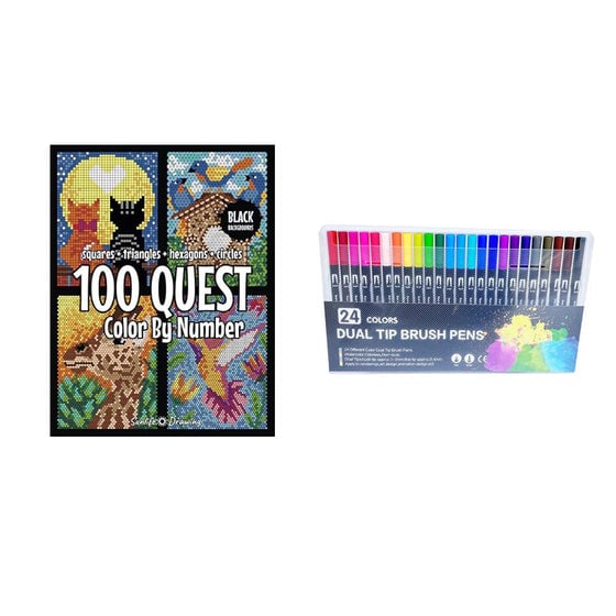 100 QUEST nummereret malebog