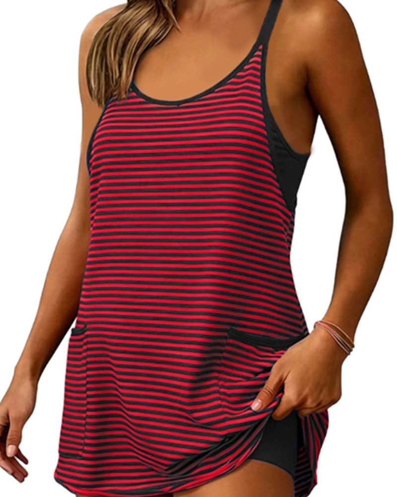 Striped Sleeveless Camisole Casual Jumpsuits