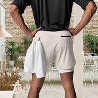 Löparshorts 2 i 1 för män