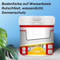 Schnell trocknende, rutschfeste Bodenfarbe auf Wasserbasis