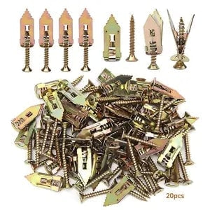 Self-Drilling Drywall Expansion Anchors with Screws