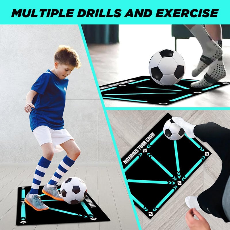 Silent Non-Slip Soccer Training Mat for All Levels