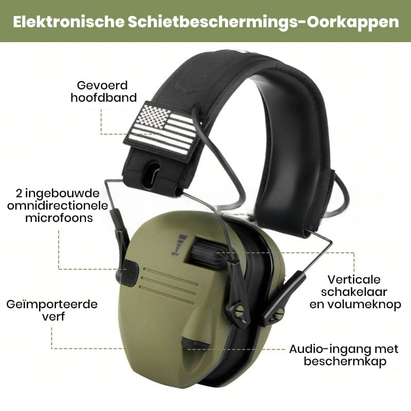 Professionele Tactische Gehoorkappen Met Geluidsreductie