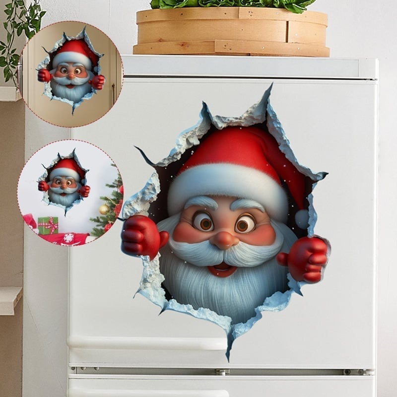 Muurstickerset met Kerstman
