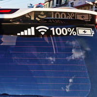 Reflecterende sticker batterijsignaal
