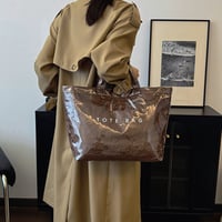 Sac fourre-tout imprimé lettres pour femme