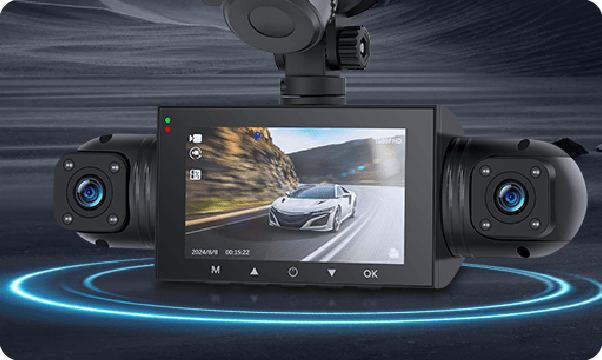 Four-record monitoring driving recorder