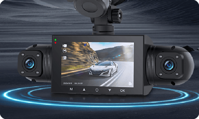Four-record monitoring driving recorder