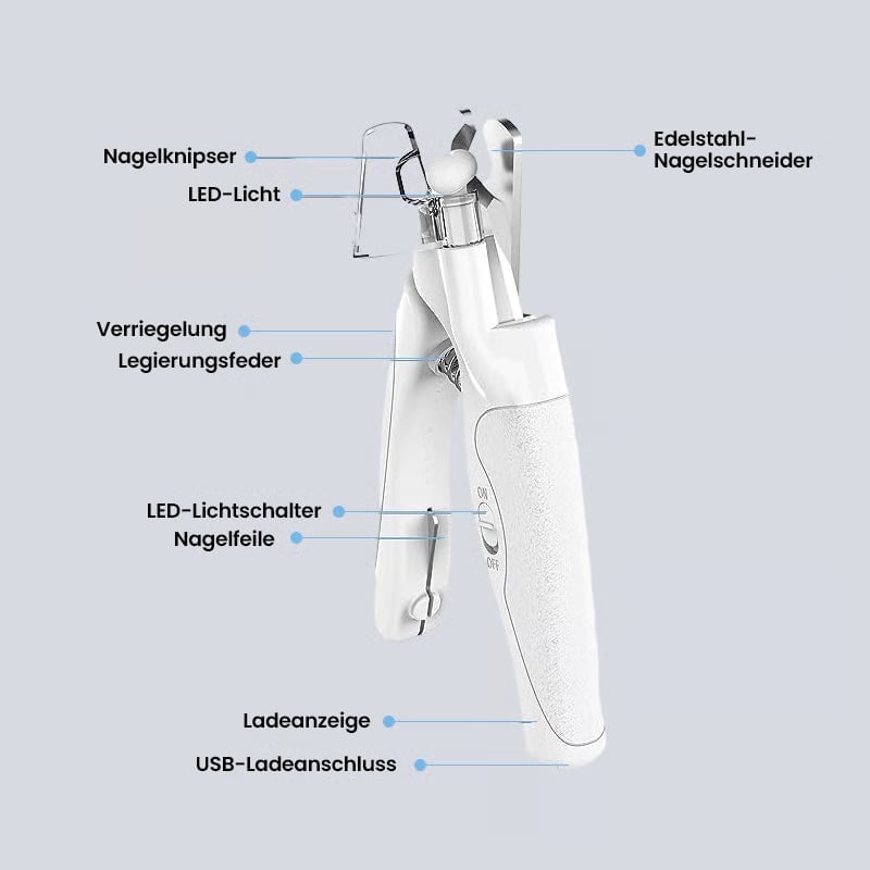 Haustier-Nagelknipser mit LED-Licht