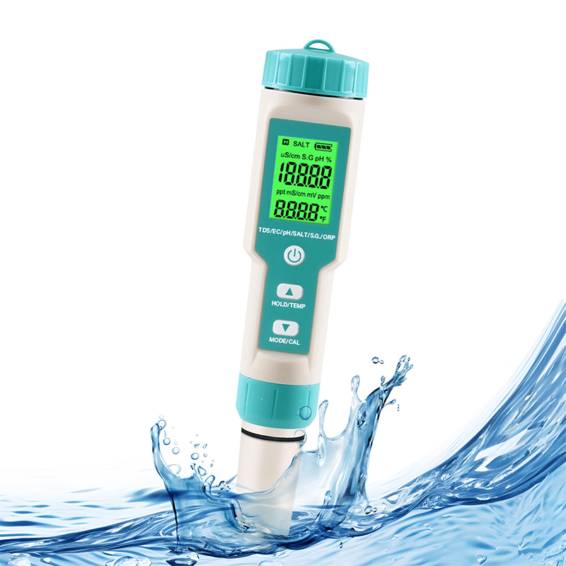Sakerplus 7 in 1 PH Meter Tester Digital for Water