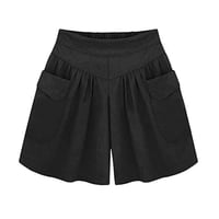 Loose Soft Cotton Wide Leg Pocket Shorts