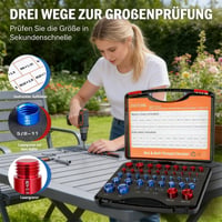 Gewindeprüfer-Set aus Aluminium