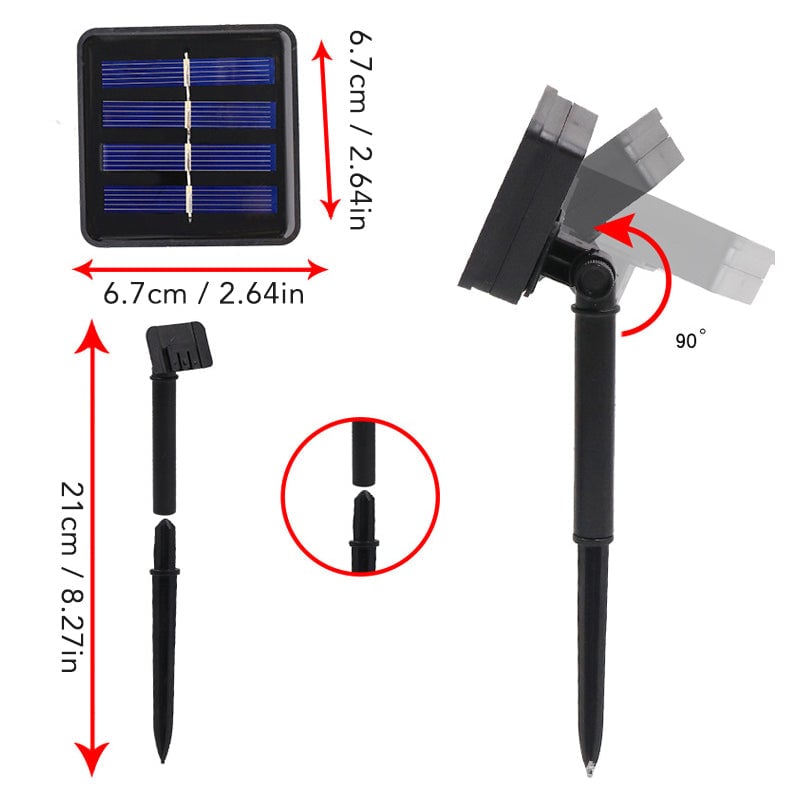 Led Solar String Lights Ground Plug Mushroom Lights