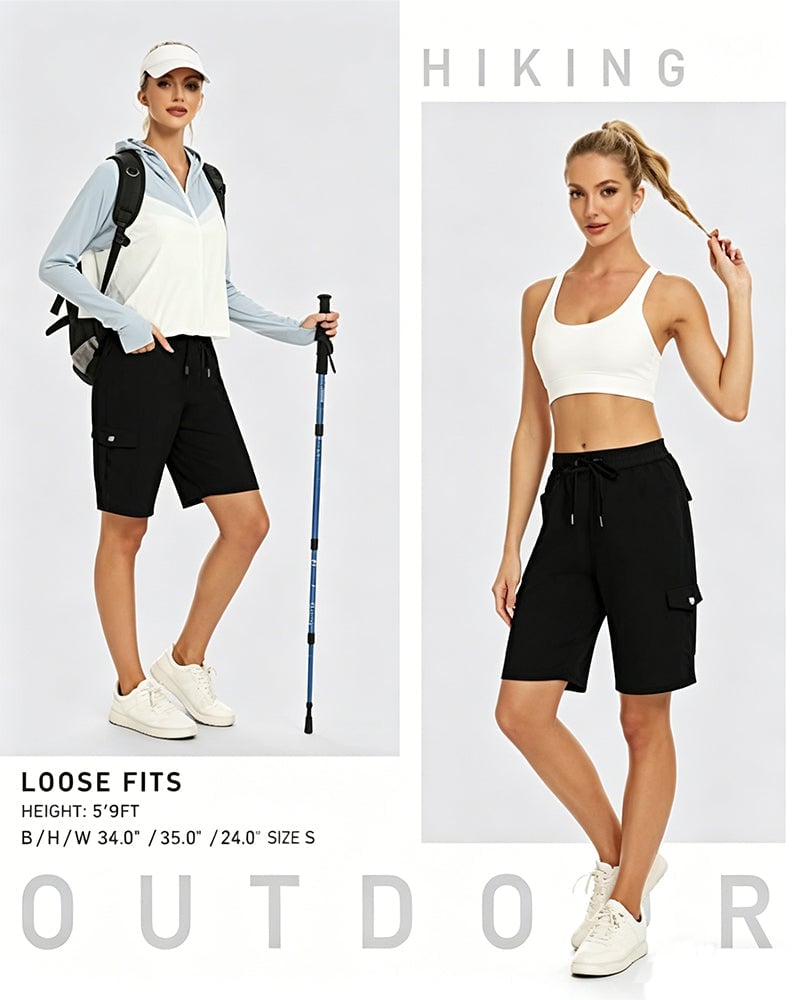 Women's Quick-Dry Cargo Shorts With Pockets
