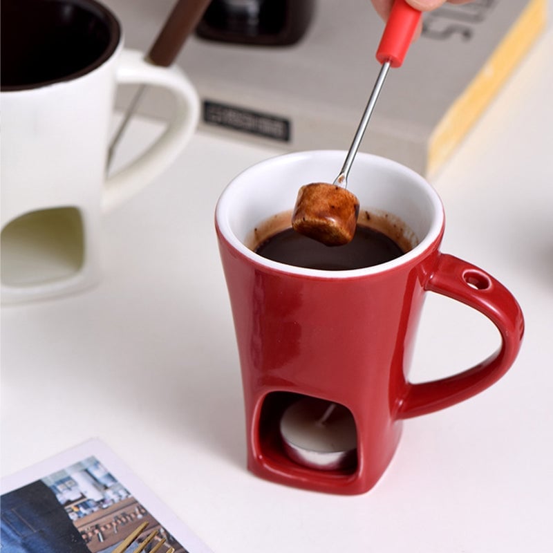 Multifunktionaler Keramik-Fondue-Becher