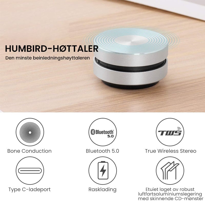 Magnetisk bærbar, trådløs Bluetooth-høyttaler med beinledning