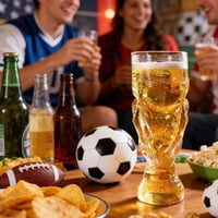 Soccer Trophy Style Beer Glass