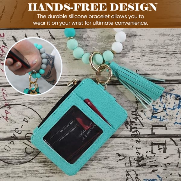Upsell-Fashionable Silicone Keychain Wallet