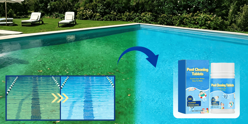 Pool Cleaning Tablets in action