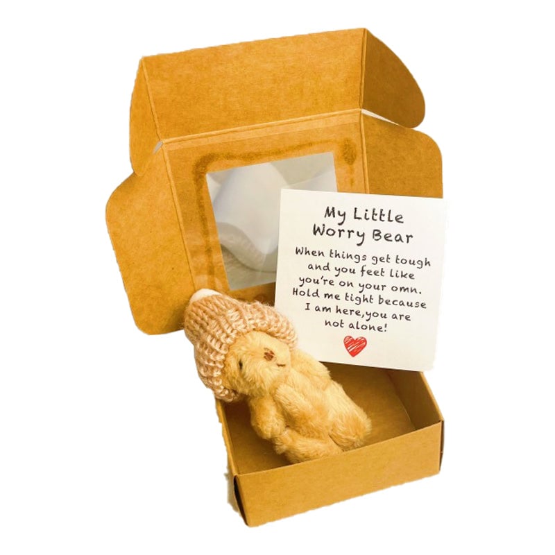 Handmade Mini Plush Teddy Bear in Box