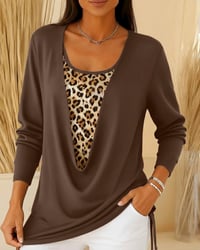 Top Met Luipaardprint En Vetersluiting