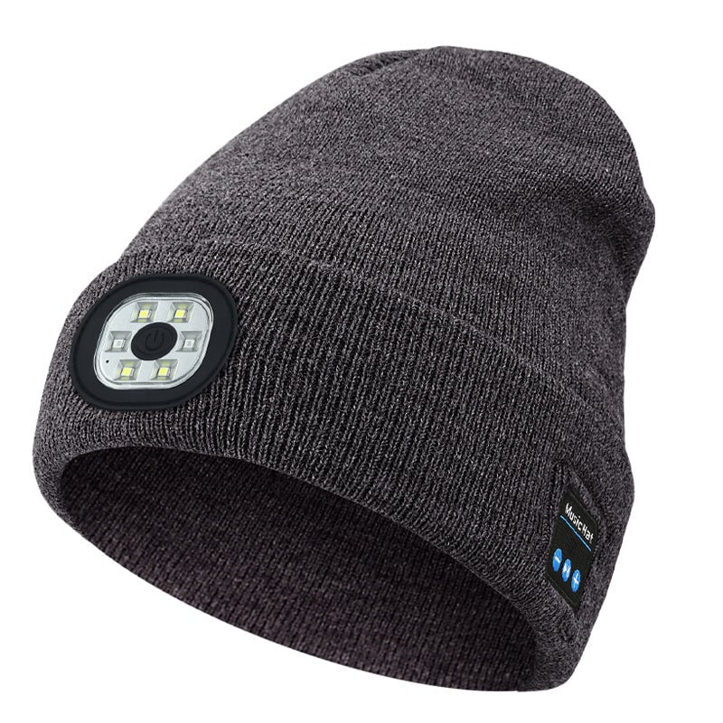 Bluetooth Beanie with LED Light & Removable Speakers