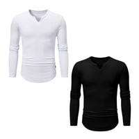 Men's Slim Fit V-Neck Longline Muscle Shirt