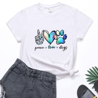 Peace, Love & Paws - CVC Short Sleeve T-Shirt for Dog Lovers