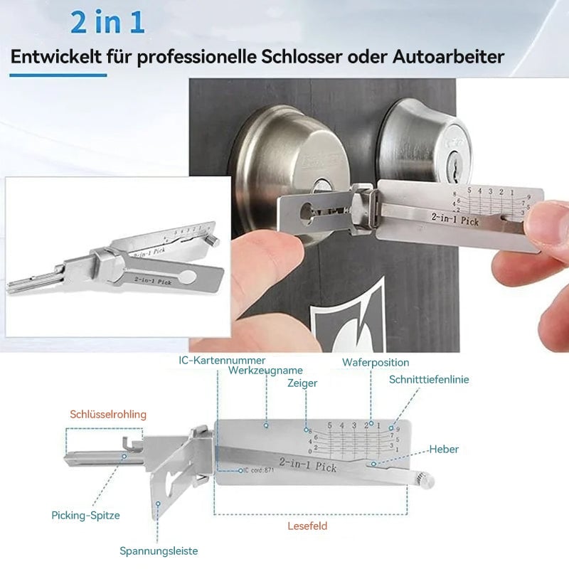 Präzises 2-in-1-Schlüsseldecodierungswerkzeug