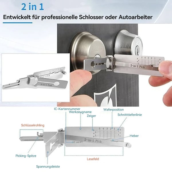 Präzises 2-in-1-Schlüsseldecodierungswerkzeug