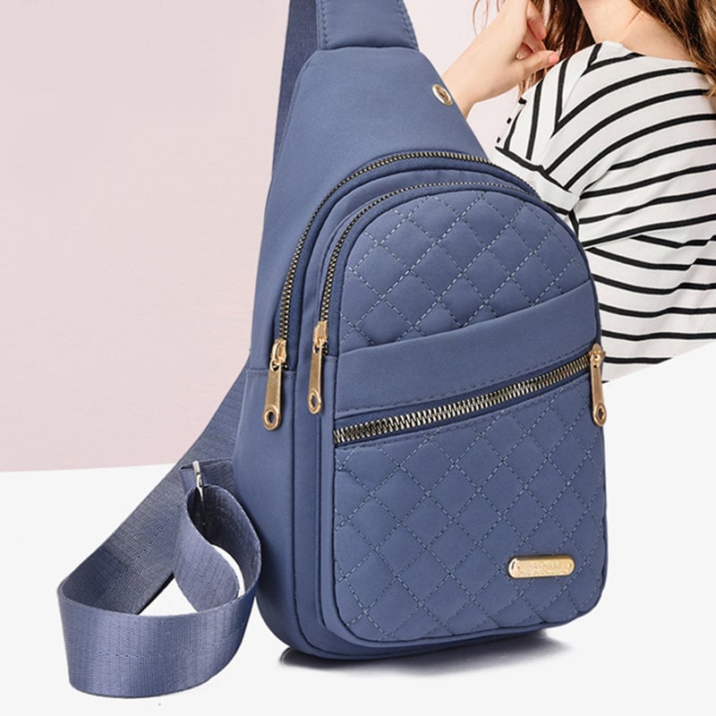 Women's Fashion Embroidered Quilted Chest Bag