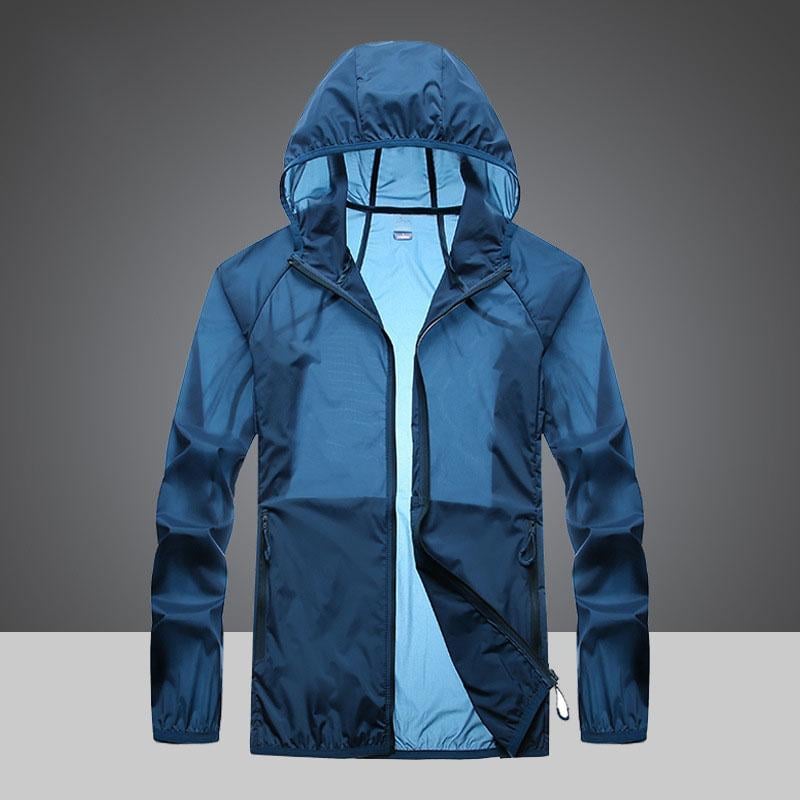 Lightweight Hooded Jackets Sun Protection+Quick Dry Windproof Packable