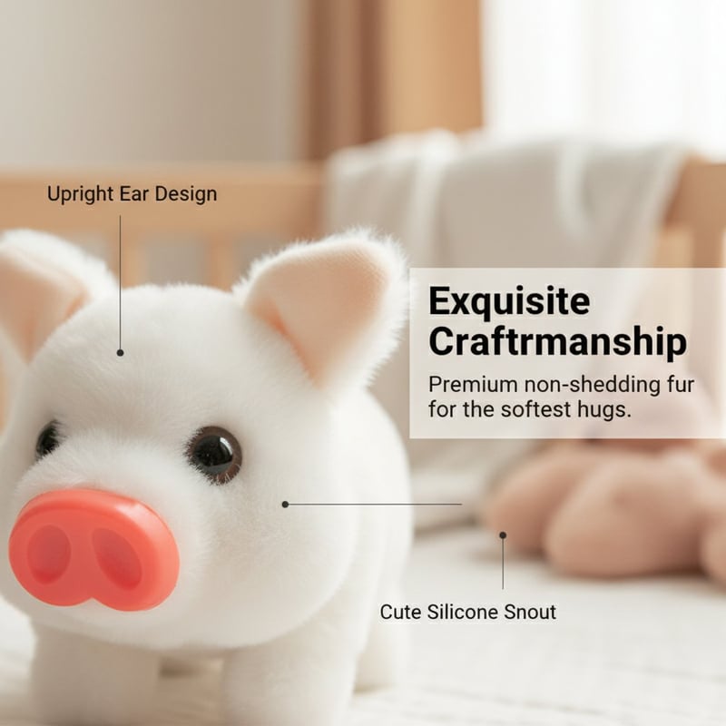Interactive Joyful Plush Companion Pig