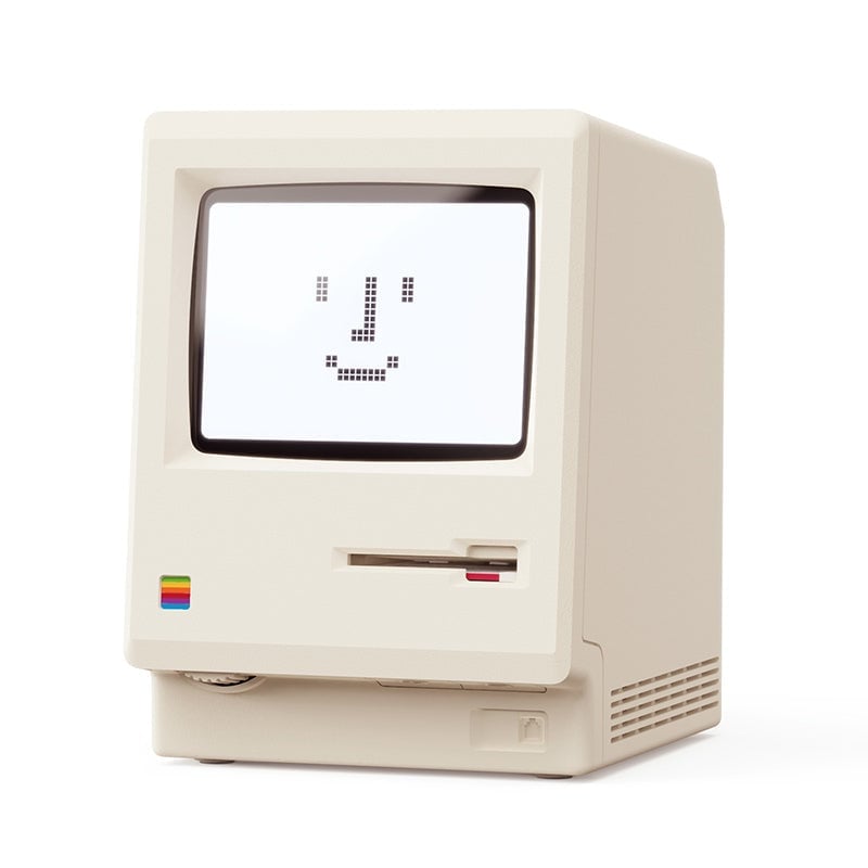 1984 Retro-Inspired Cream Digital Alarm Clock