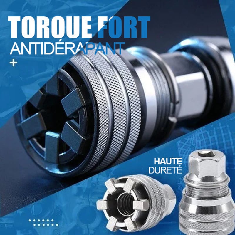 Clé à douille universelle multifonction
