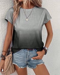 Kurzärmliges Freizeit-T-Shirt mit Farbverlauf