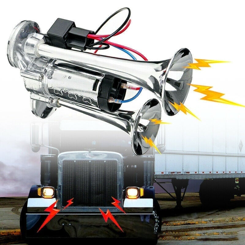 600 DB Zweiklang-Autohupe aus Metall