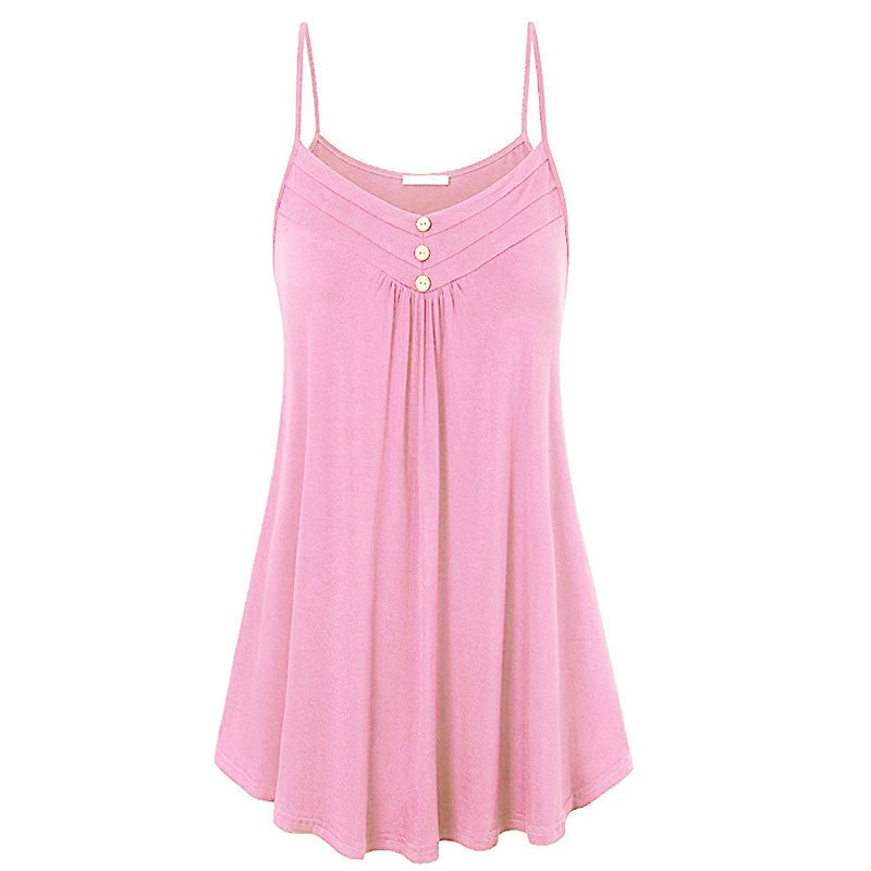 V-ringad enfärgad camisole