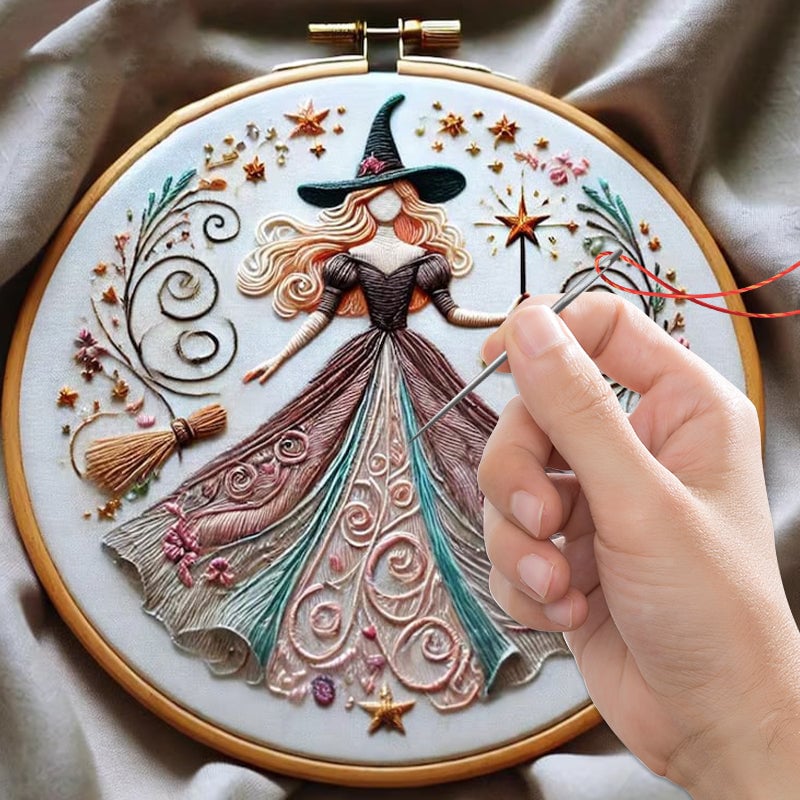 Witch Embroidery KIT