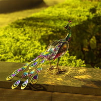 Solar Powered Peacock Garden Statue
