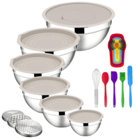 Sakerplus Stainless Steel Mixing Bowls Set