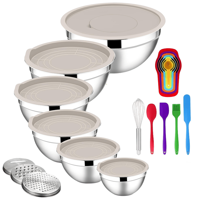 Sakerplus Stainless Steel Mixing Bowls Set