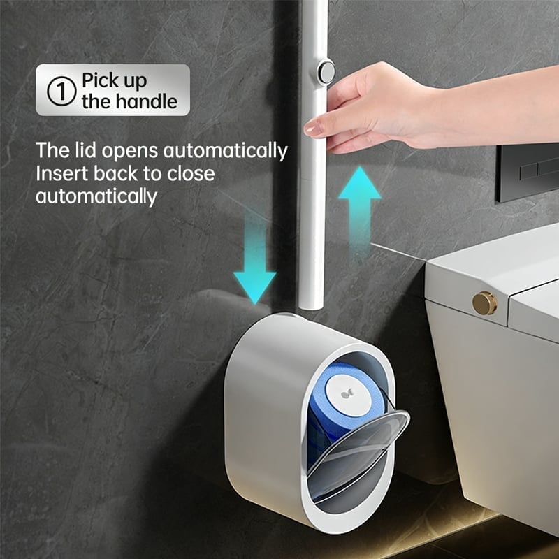 Disposable toilet brush with refills