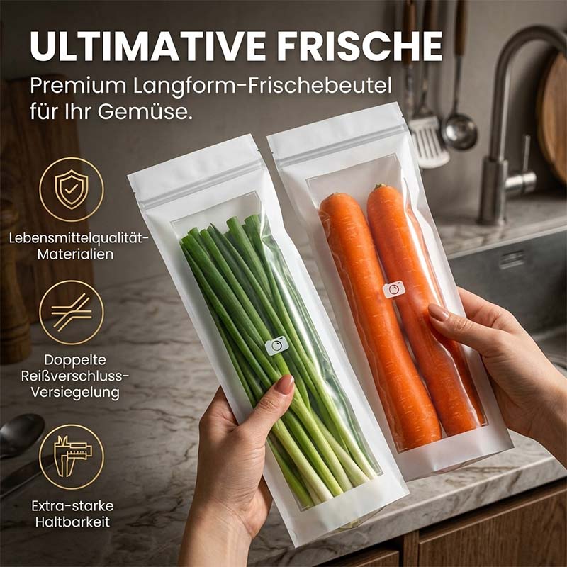 Lange Lebensmittelaufbewahrungsbeutel