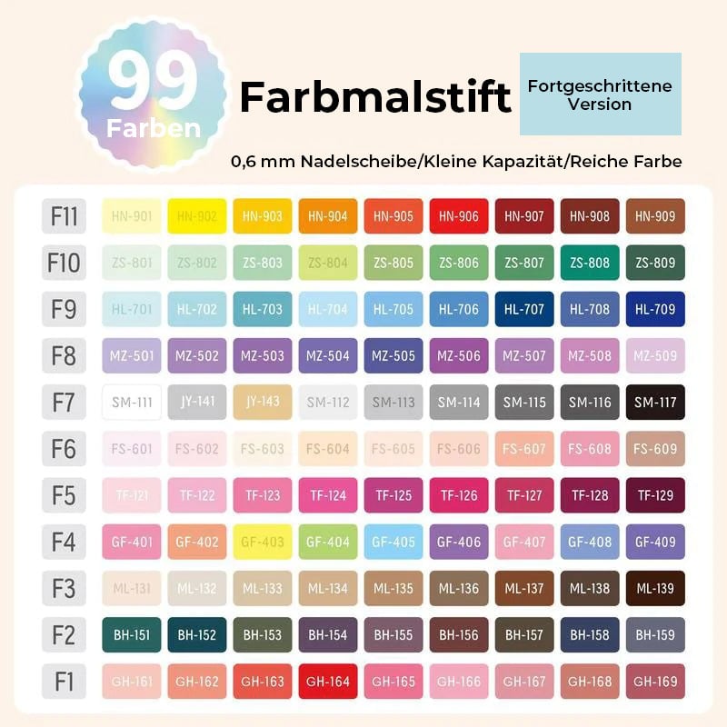 45/72/99 Farben Gelschreiber-Set