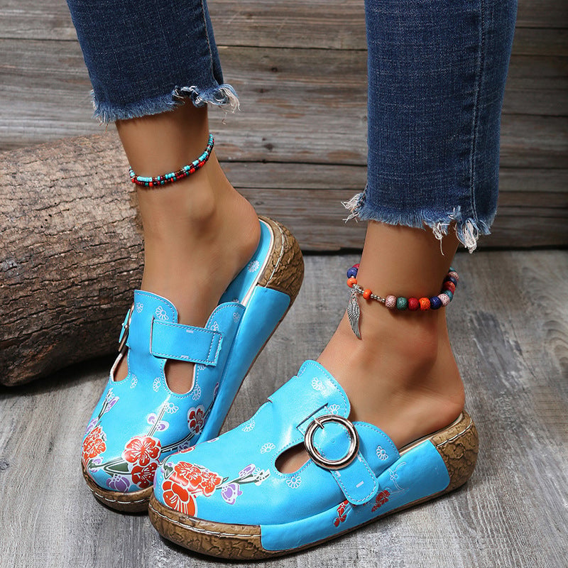 Kvinnors tryckta sommartofflor