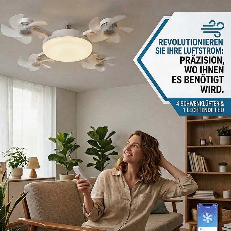 Deckenventilator-Lampe mit Fernbedienung
