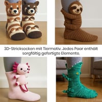 3D-gestrickte Tiersocken